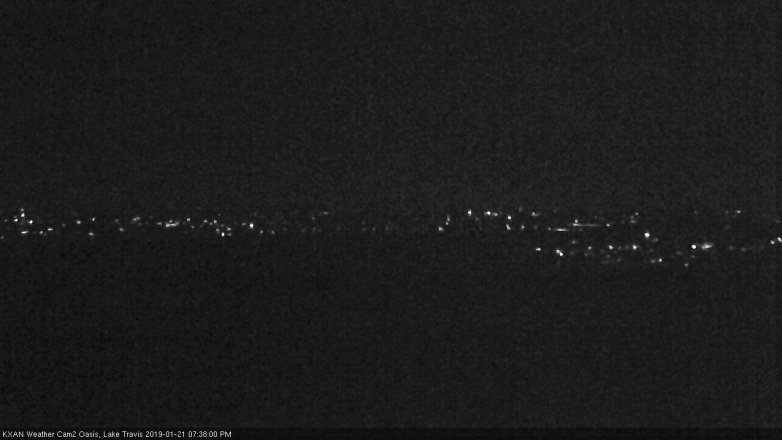 Lake Travis webcam, January 21, 2019 6:40 PM CT