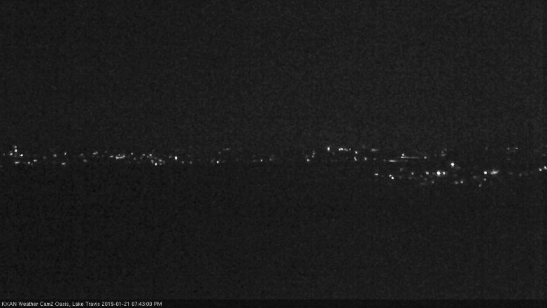 Lake Travis webcam, January 21, 2019 6:45 PM CT