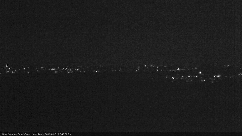 Lake Travis webcam, January 21, 2019 6:50 PM CT