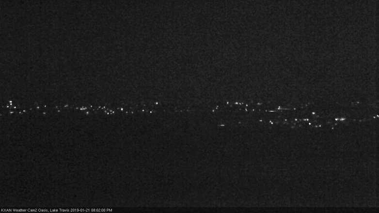 Lake Travis webcam, January 21, 2019 7:05 PM CT