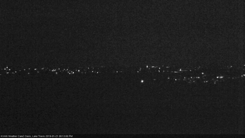 Lake Travis webcam, January 21, 2019 7:15 PM CT