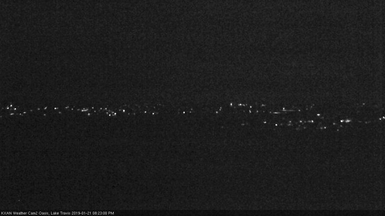 Lake Travis webcam, January 21, 2019 7:25 PM CT