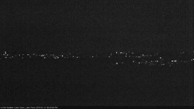 Lake Travis webcam, January 21, 2019 7:30 PM CT