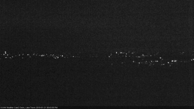 Lake Travis webcam, January 21, 2019 7:45 PM CT