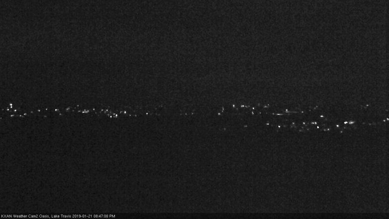 Lake Travis webcam, January 21, 2019 7:50 PM CT