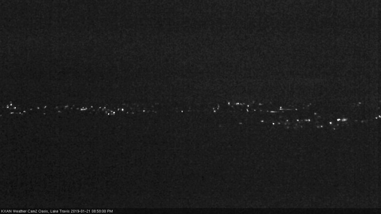 Lake Travis webcam, January 21, 2019 8:00 PM CT