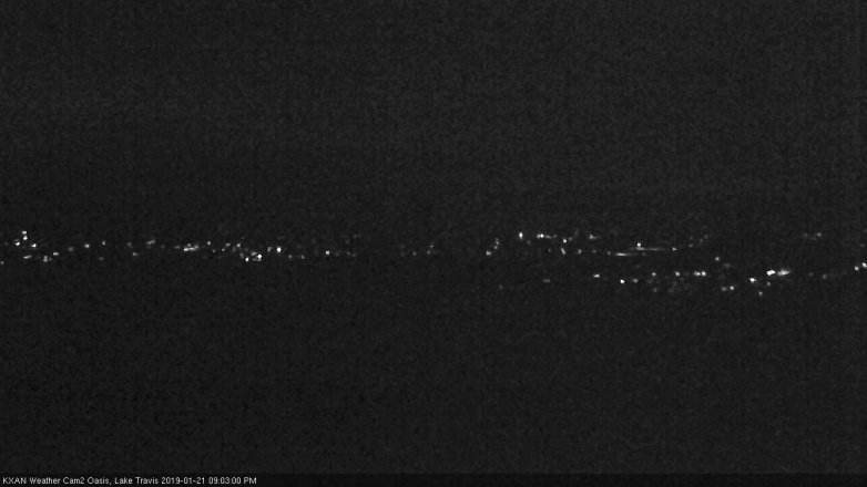 Lake Travis webcam, January 21, 2019 8:05 PM CT