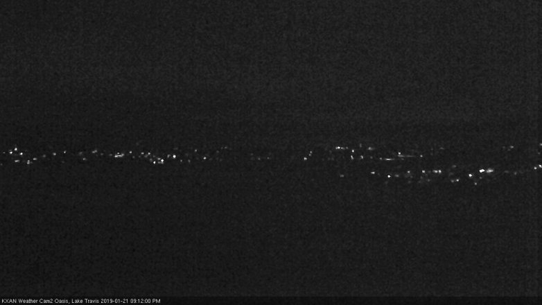 Lake Travis webcam, January 21, 2019 8:15 PM CT