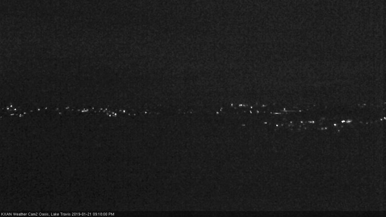 Lake Travis webcam, January 21, 2019 8:20 PM CT