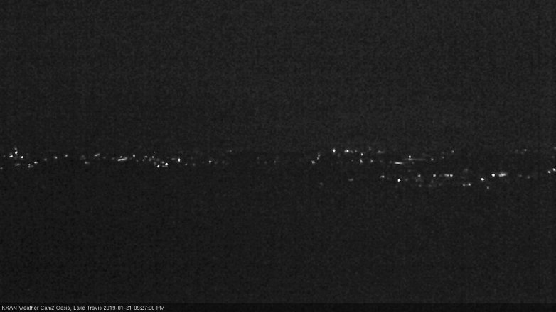 Lake Travis webcam, January 21, 2019 8:30 PM CT