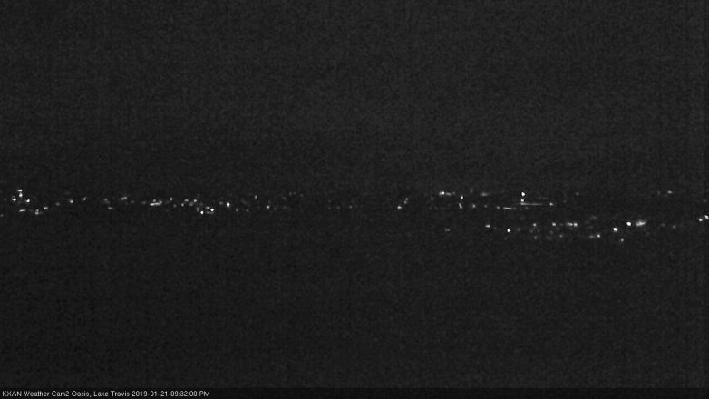Lake Travis webcam, January 21, 2019 8:35 PM CT