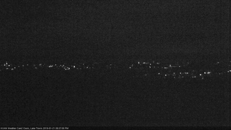 Lake Travis webcam, January 21, 2019 8:40 PM CT