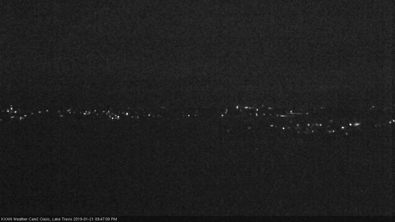 Lake Travis webcam, January 21, 2019 8:50 PM CT