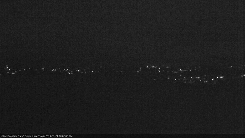 Lake Travis webcam, January 21, 2019 9:05 PM CT