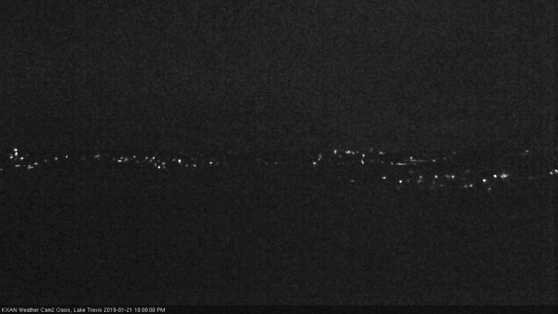 Lake Travis webcam, January 21, 2019 9:10 PM CT
