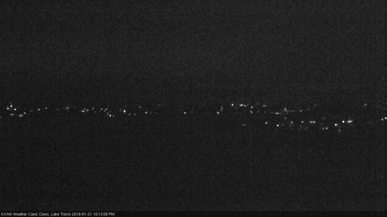 Lake Travis webcam, January 21, 2019 9:15 PM CT