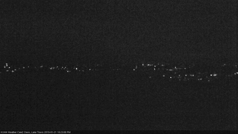 Lake Travis webcam, January 21, 2019 9:25 PM CT