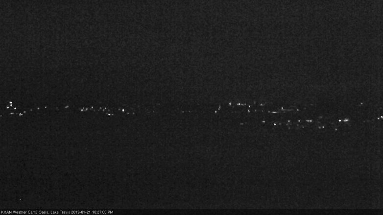 Lake Travis webcam, January 21, 2019 9:30 PM CT