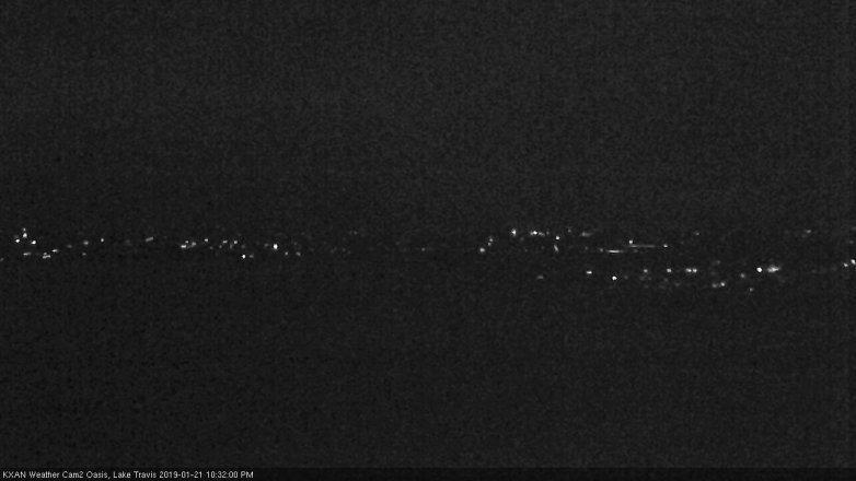 Lake Travis webcam, January 21, 2019 9:35 PM CT