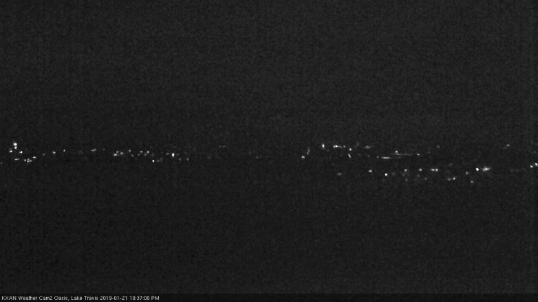 Lake Travis webcam, January 21, 2019 9:40 PM CT