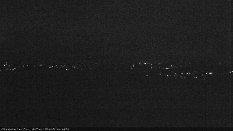 Lake Travis webcam, January 21, 2019 9:45 PM CT
