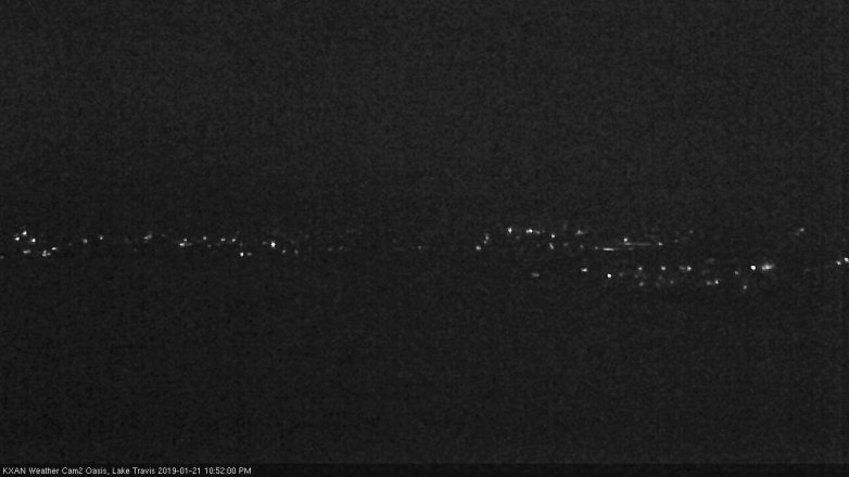 Lake Travis webcam, January 21, 2019 9:55 PM CT