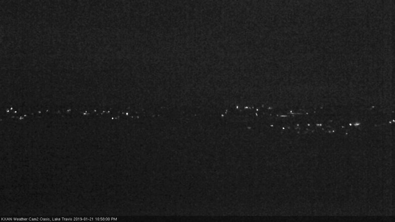 Lake Travis webcam, January 21, 2019 10:00 PM CT