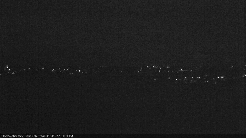 Lake Travis webcam, January 21, 2019 10:05 PM CT