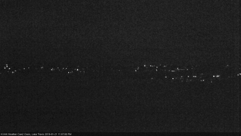 Lake Travis webcam, January 21, 2019 10:10 PM CT