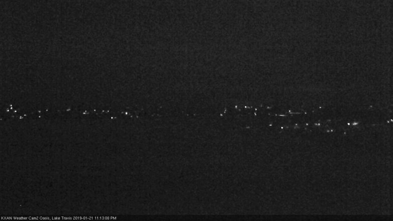 Lake Travis webcam, January 21, 2019 10:15 PM CT