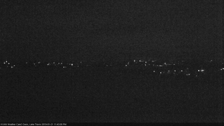 Lake Travis webcam, January 21, 2019 10:45 PM CT