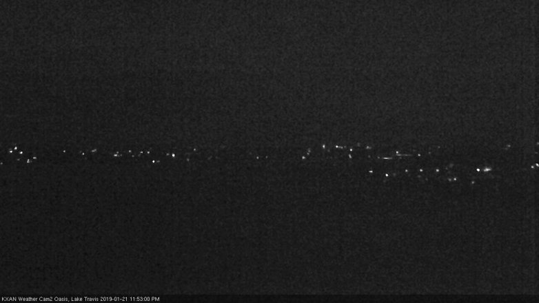 Lake Travis webcam, January 21, 2019 10:55 PM CT
