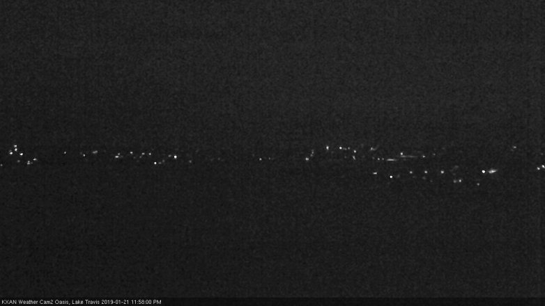 Lake Travis webcam, January 21, 2019 11:00 PM CT
