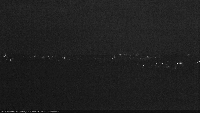 Lake Travis webcam, January 21, 2019 11:10 PM CT