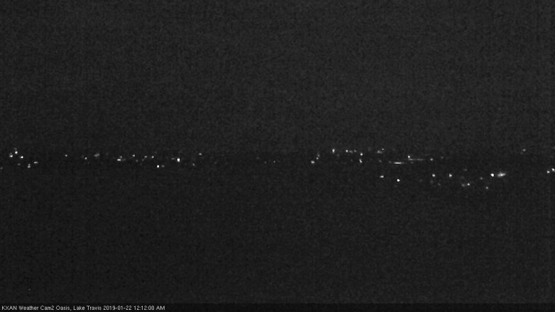 Lake Travis webcam, January 21, 2019 11:15 PM CT
