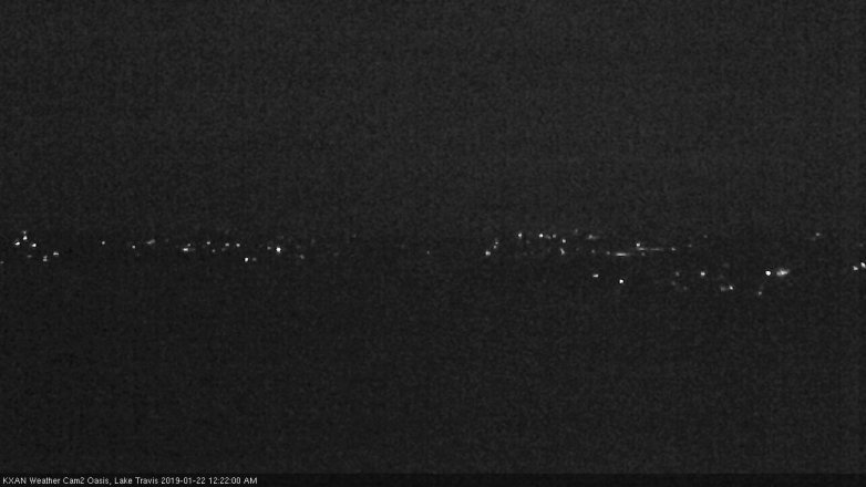 Lake Travis webcam, January 21, 2019 11:25 PM CT