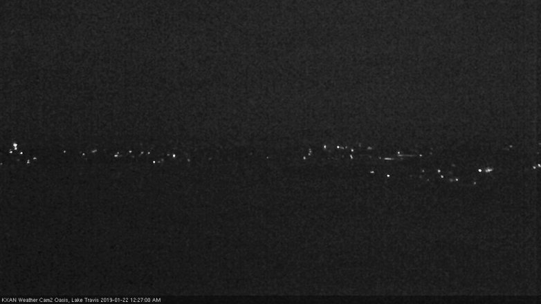 Lake Travis webcam, January 21, 2019 11:30 PM CT