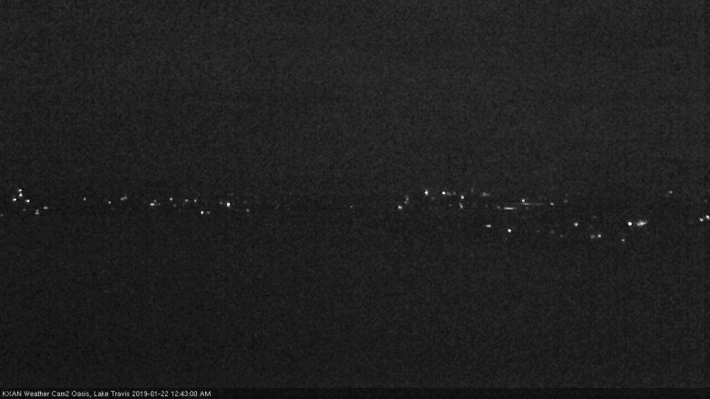 Lake Travis webcam, January 21, 2019 11:45 PM CT