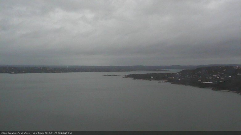 Lake Travis webcam, January 22, 2019 9:05 AM CT