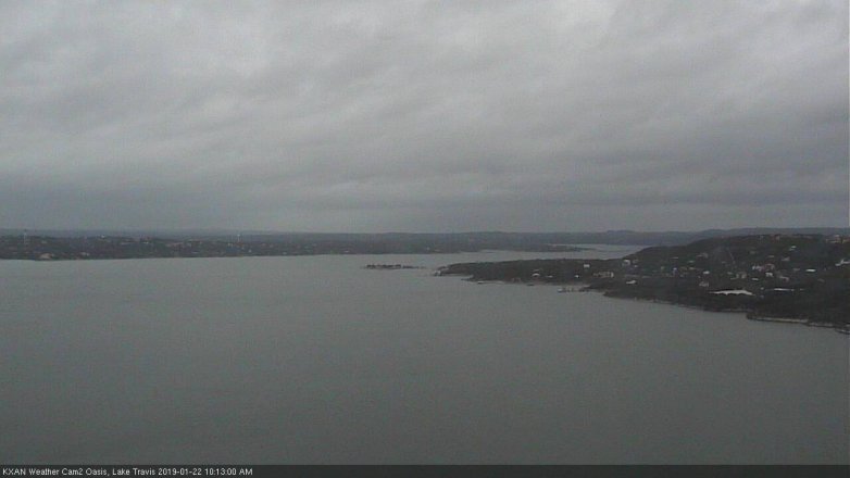 Lake Travis webcam, January 22, 2019 9:15 AM CT