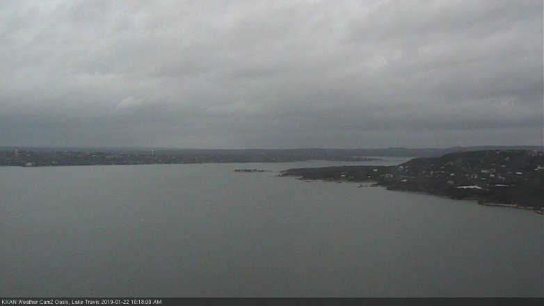 Lake Travis webcam, January 22, 2019 9:20 AM CT