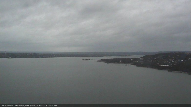 Lake Travis webcam, January 22, 2019 9:40 AM CT