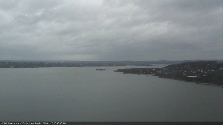 Lake Travis webcam, January 22, 2019 9:45 AM CT