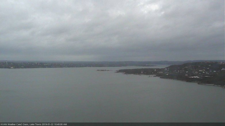 Lake Travis webcam, January 22, 2019 9:50 AM CT