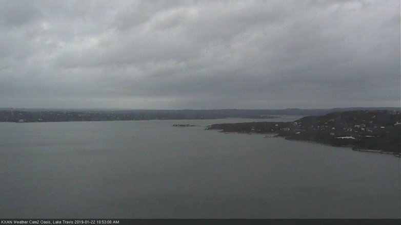 Lake Travis webcam, January 22, 2019 9:55 AM CT