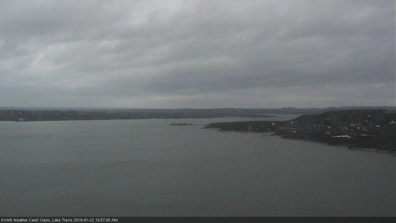 Lake Travis webcam, January 22, 2019 10:00 AM CT