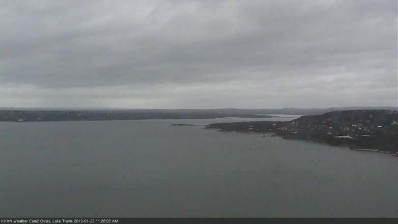 Lake Travis webcam, January 22, 2019 10:30 AM CT