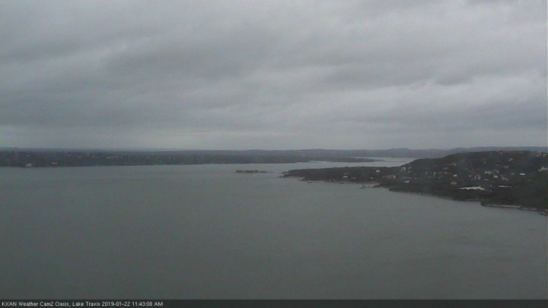 Lake Travis webcam, January 22, 2019 10:45 AM CT