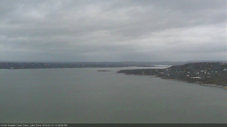 Lake Travis webcam, January 22, 2019 11:40 AM CT