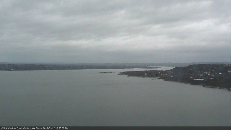 Lake Travis webcam, January 22, 2019 11:55 AM CT